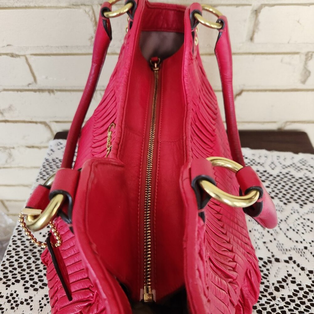 Euc Coach Ashley Gathering Pink Satchel Handbag Purse - Picture 9 of 16